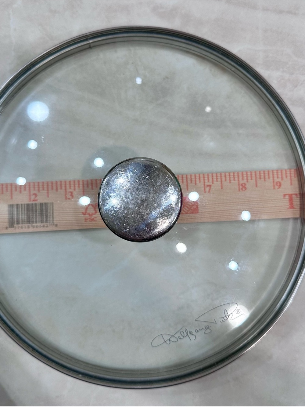 Wolfgang Puck 10-Inch Glass Pot Pan Lid Stainless Steel Rim Replacement